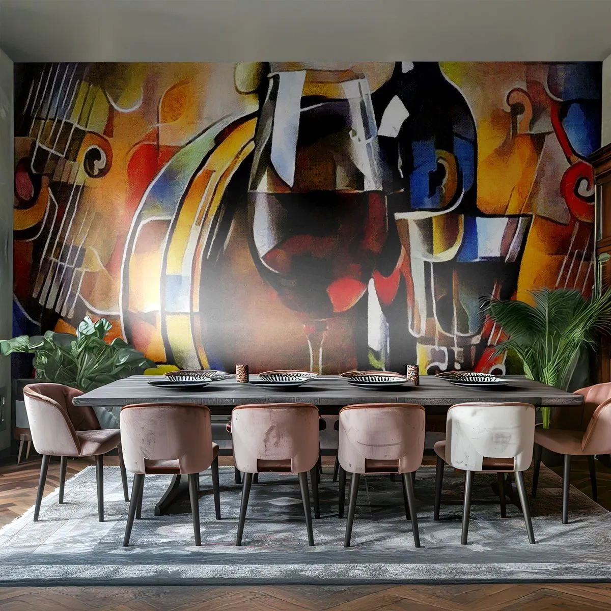 Fototapeta Samolepicí Deluxe Sticker - I svět dostává barvy - Abstrakce, Kubismus, Kus - 250x175 cm