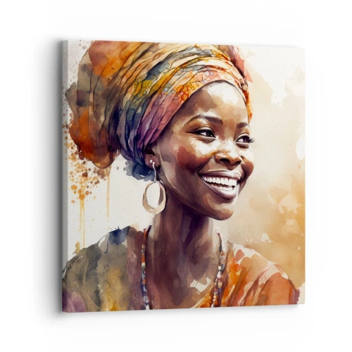 Obraz na plátně - Africká královna - 30x30 cm