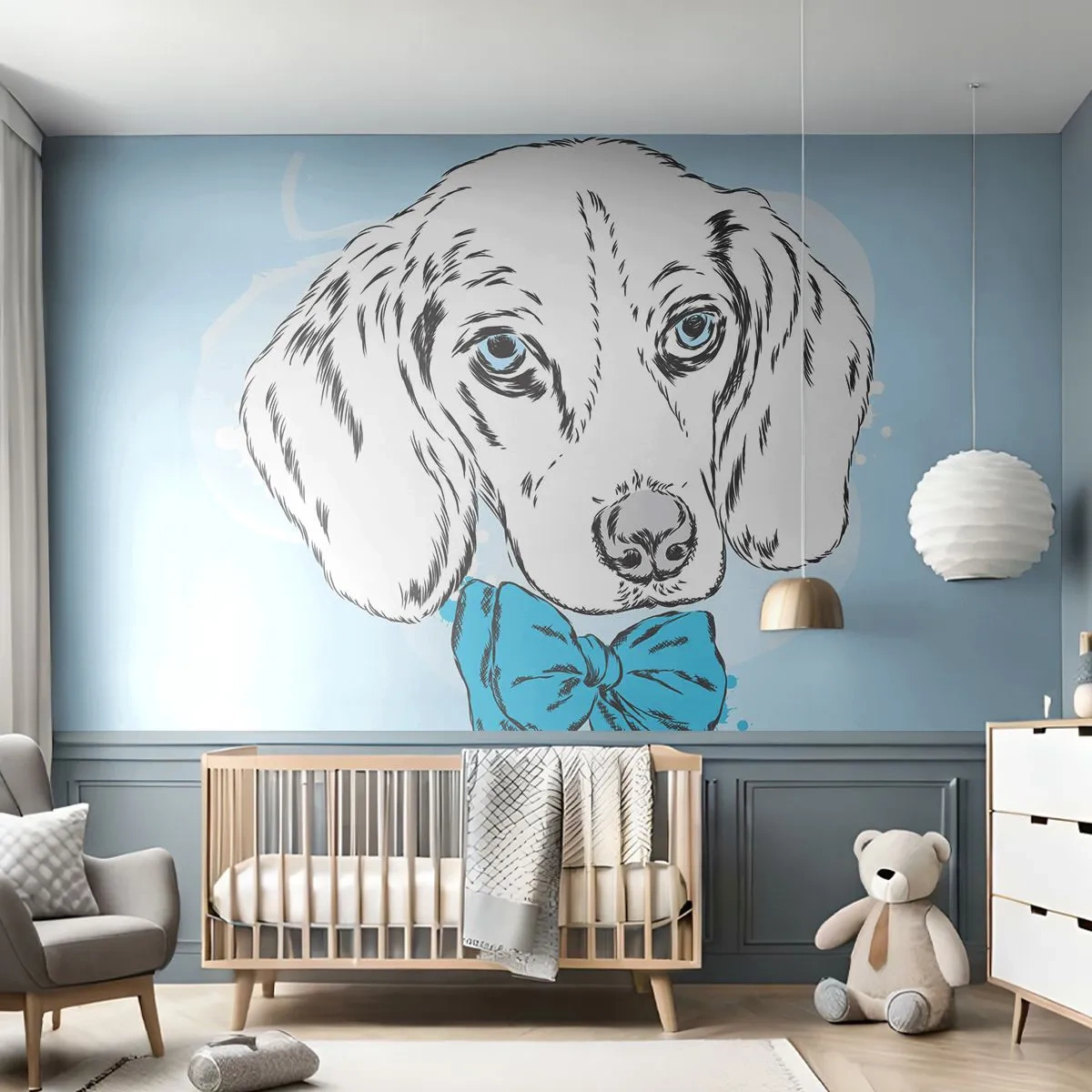 Fototapeta Samolepicí Deluxe Sticker - Psí elegance - Abstrakce, Pes, Pro děti - 250x175 cm
