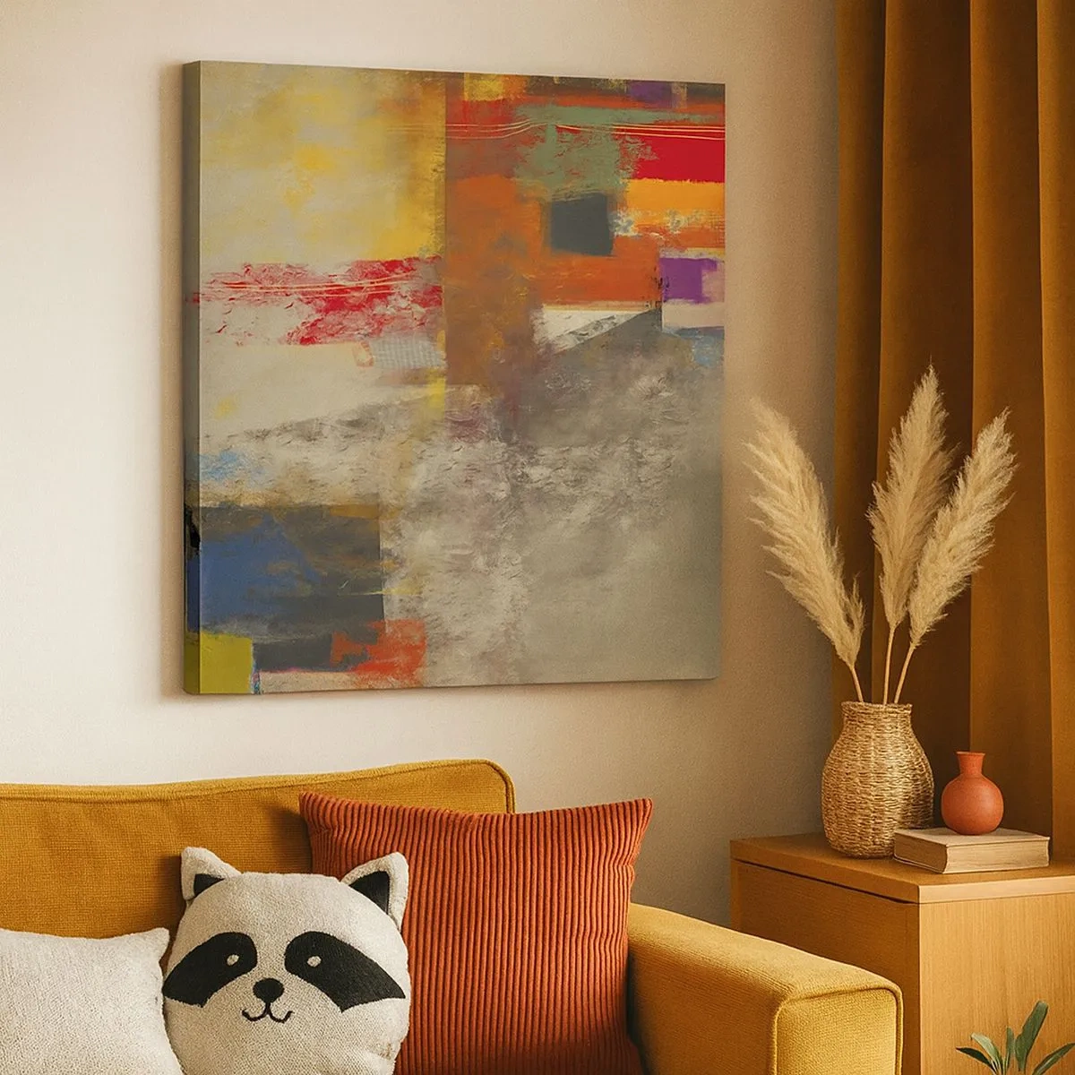 Obraz na plátně - Geometrie barev - 30x30 cm