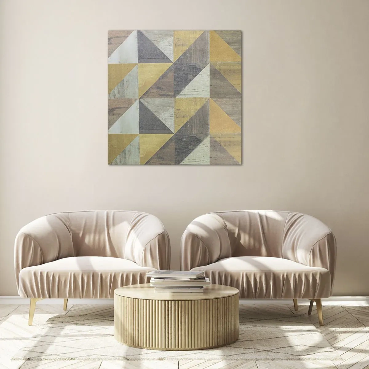 Obraz na skle - V úhlu trojúhelníku - 50x50 cm