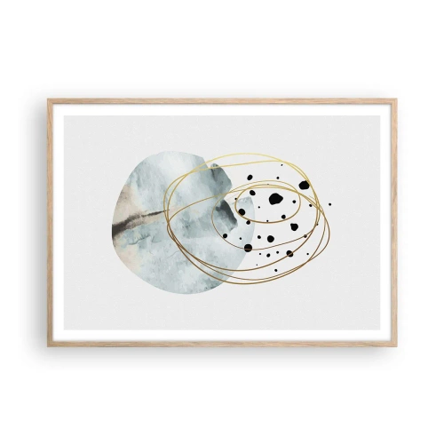 Plakát v rámu světlý dub - V objetí prostoru - 100x70 cm