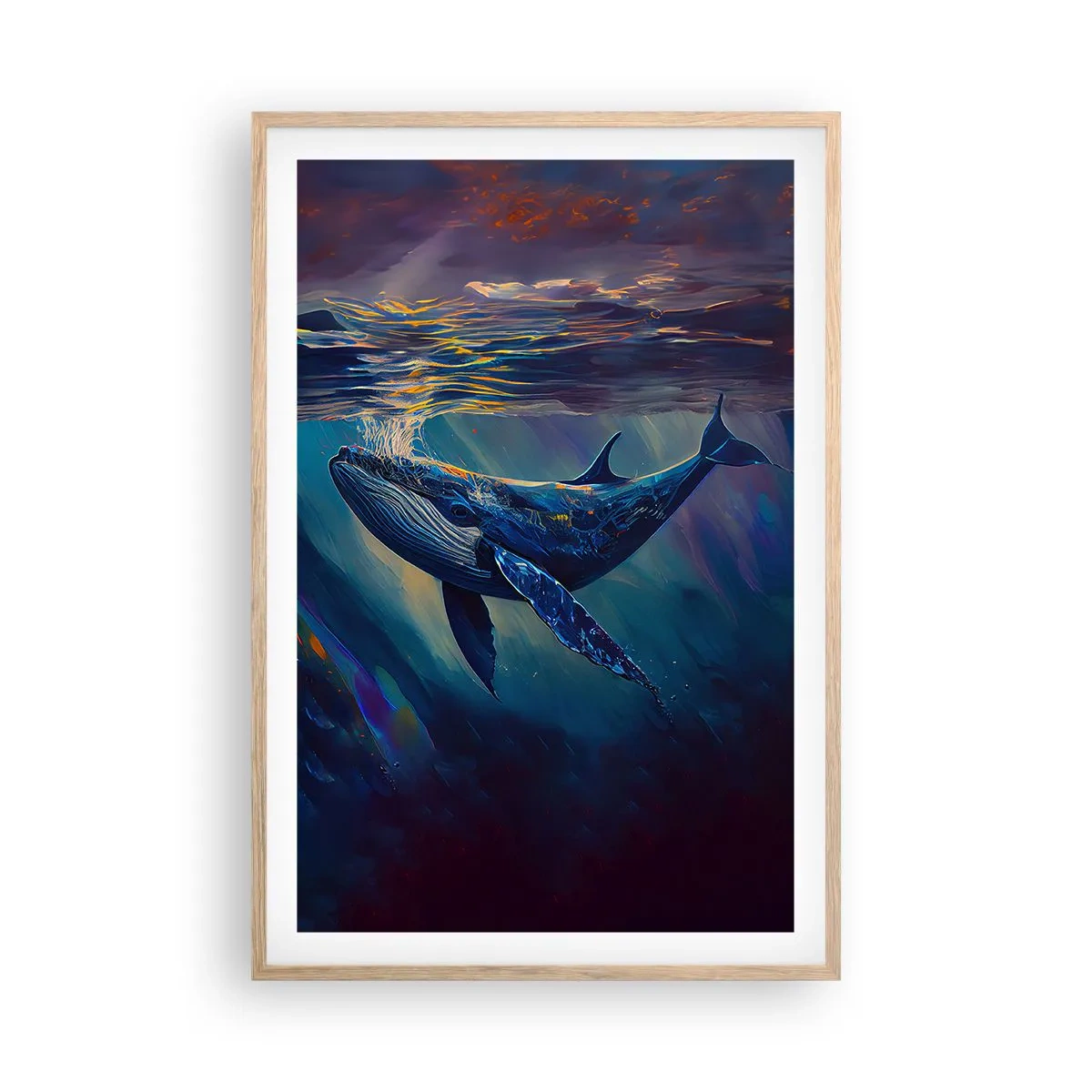 Plakát v rámu světlý dub - Vítej v mém světě - 61x91 cm