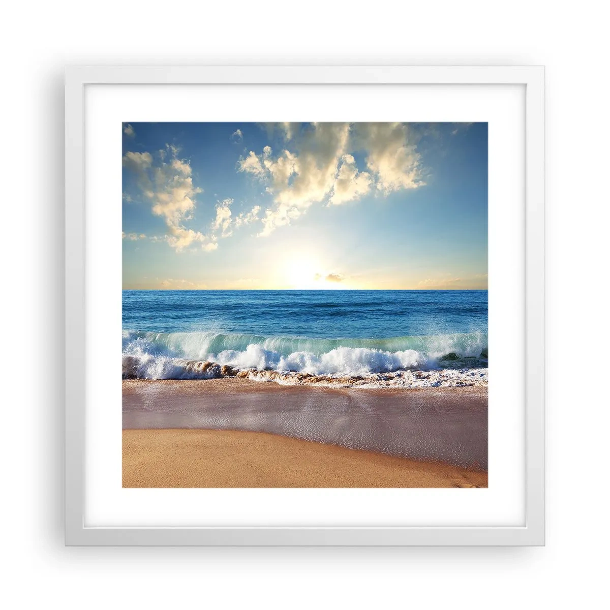 Plakát v bílém rámu - Pohyb a nehybnost zároveň - 40x40 cm