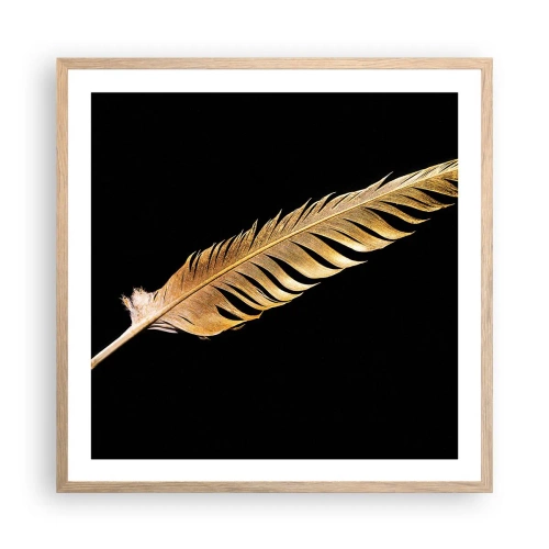 Plakát v rámu světlý dub - Krásne peříčko… - 60x60 cm