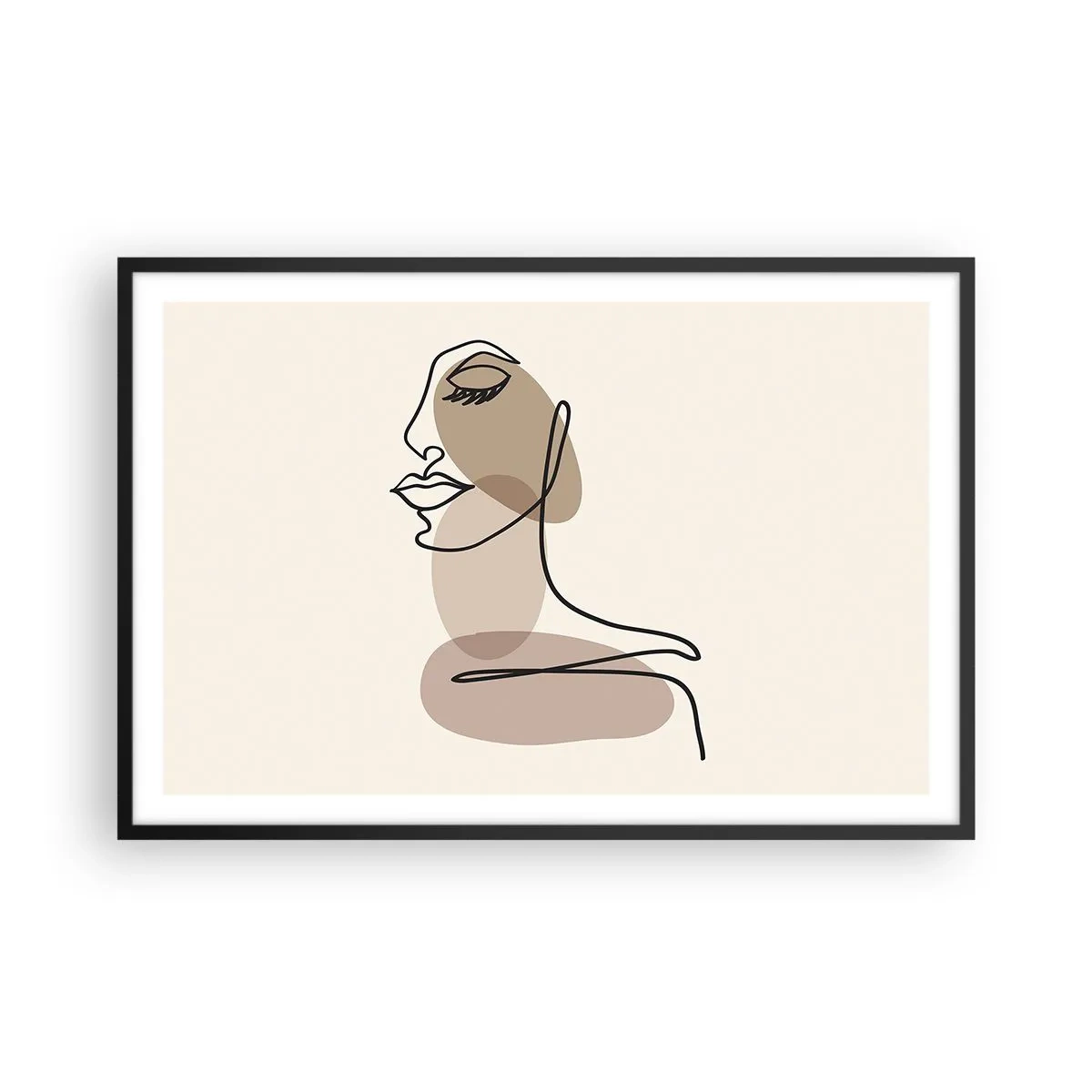 Plakát v černém rámu - Určitá linie krásy - 91x61 cm