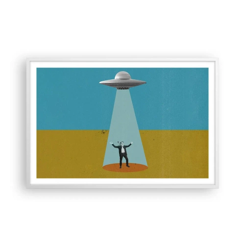 Plakát v bílém rámu - Blízké setkání - 91x61 cm