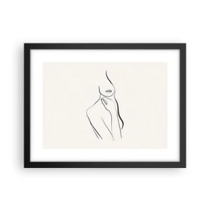 Plakát v černém rámu - Vlna melancholie - 40x30 cm