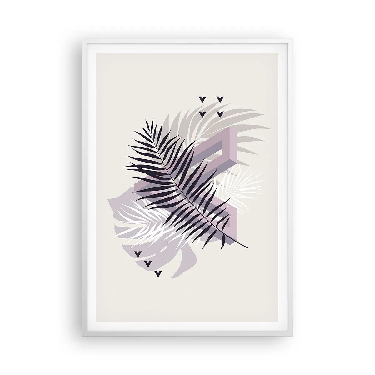 Plakát v bílém rámu - Stín stínu - 70x100 cm