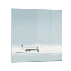 Obraz na skle - Ano, čekám. - 30x30 cm