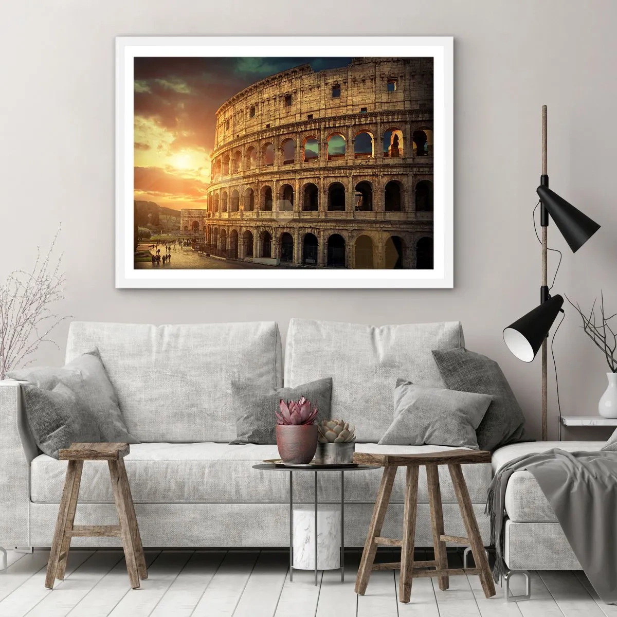 Plakát v bílém rámu - Kolosální dojem - 91x61 cm