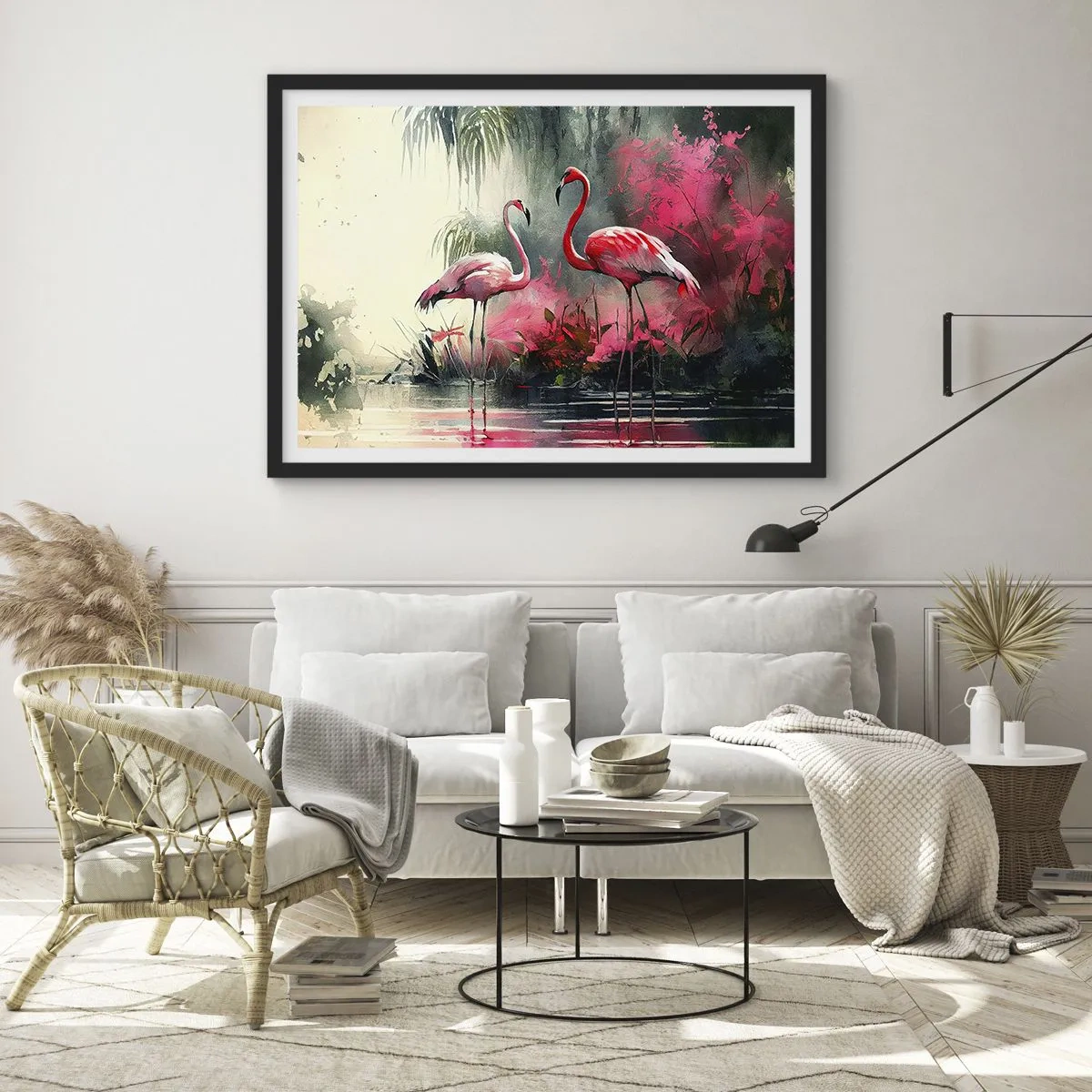 Plakát v černém rámu - Hodiny přírodního kouzla - 91x61 cm