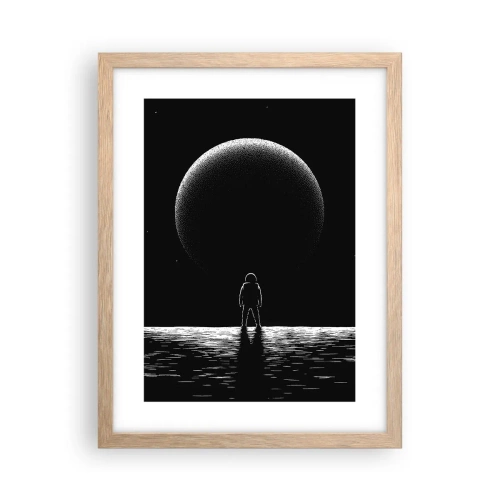 Plakát v rámu světlý dub - Tváři v tvář - 30x40 cm