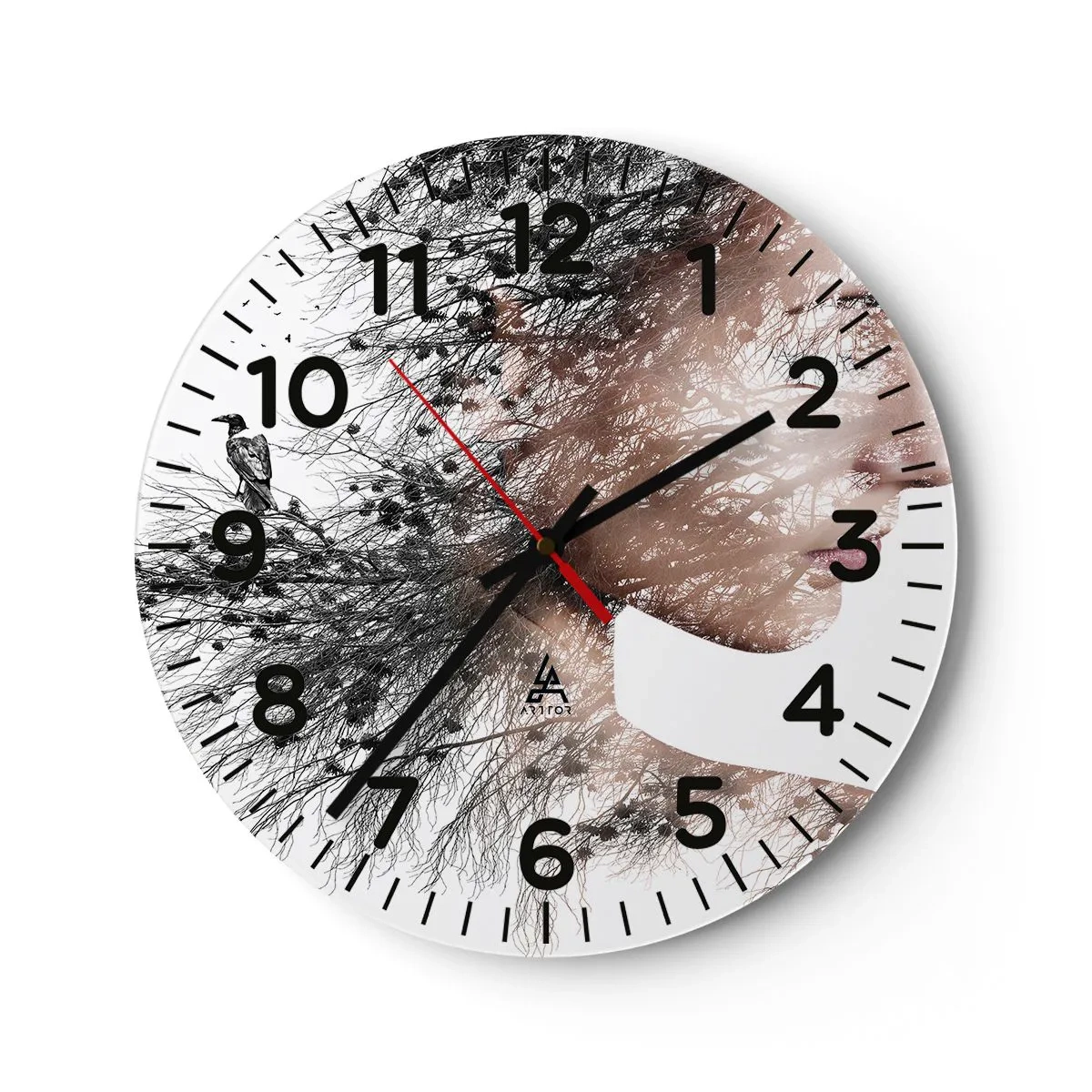 Nástěnné hodiny - Duch lesa - 30x30 cm