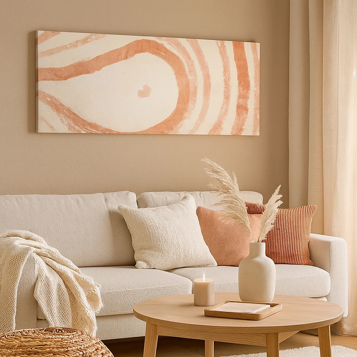 Obraz na plátně - Korálové kruhy – kompozice - 30x30 cm