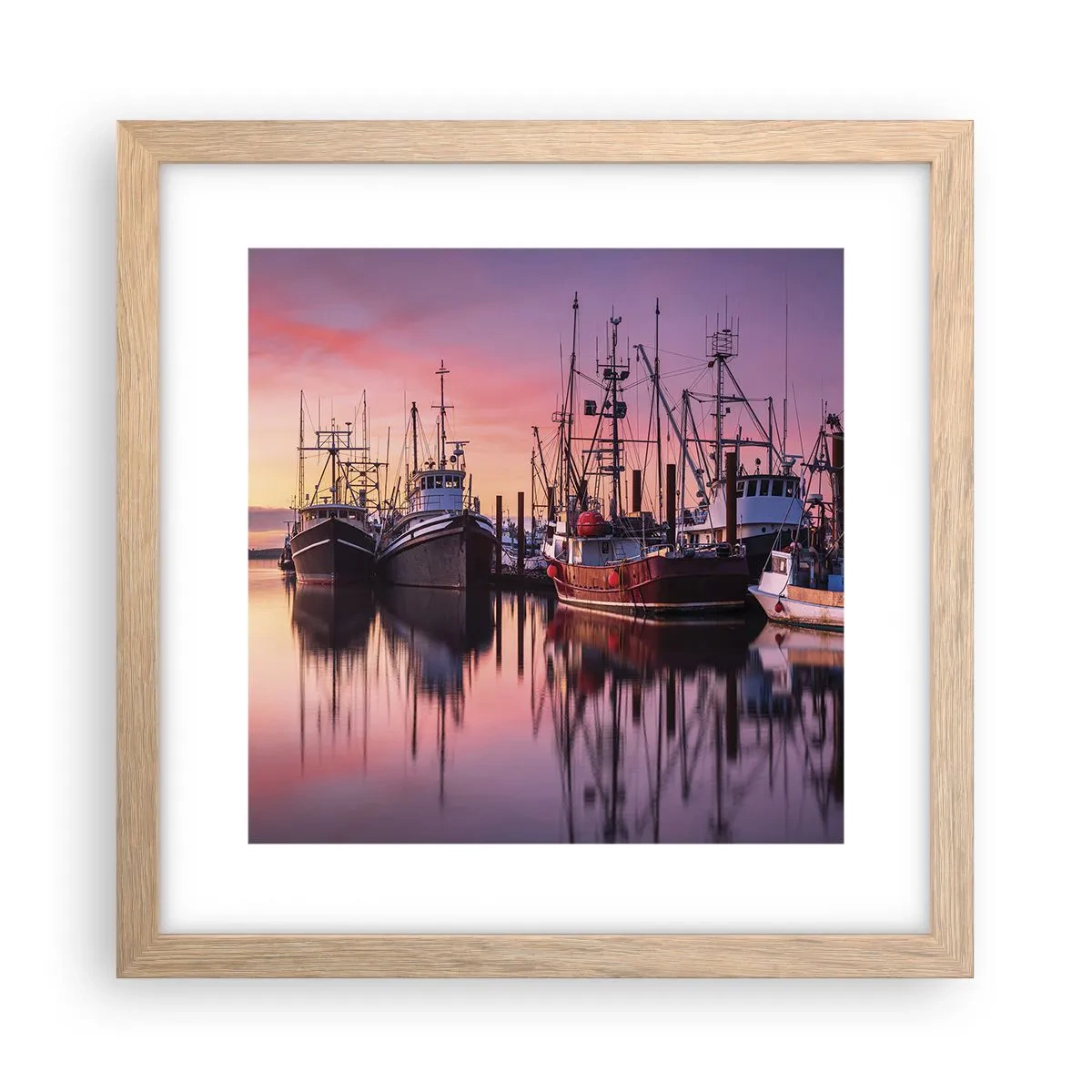 Plakát v rámu světlý dub - Před dalším dnem - 30x30 cm