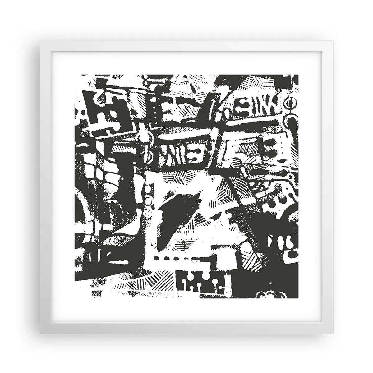 Plakát v bílém rámu - Pořádek nebo chaos? - 40x40 cm