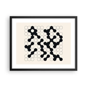 Plakát v černém rámu - Čínská hra – variace - 50x40 cm