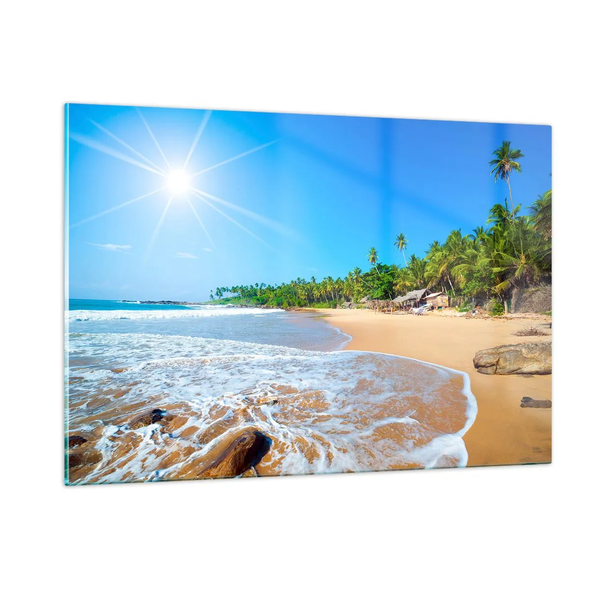 Obraz na skle - Exotické místo pro tebe - 120x80 cm