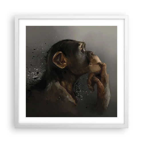 Plakát v bílém rámu - Určitě myslitel - 50x50 cm