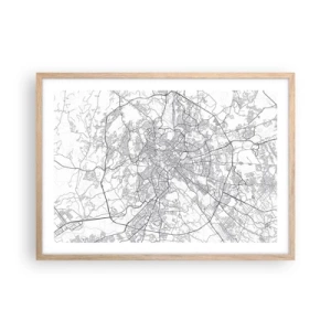 Plakát v rámu světlý dub - Římský kruh - 70x50 cm