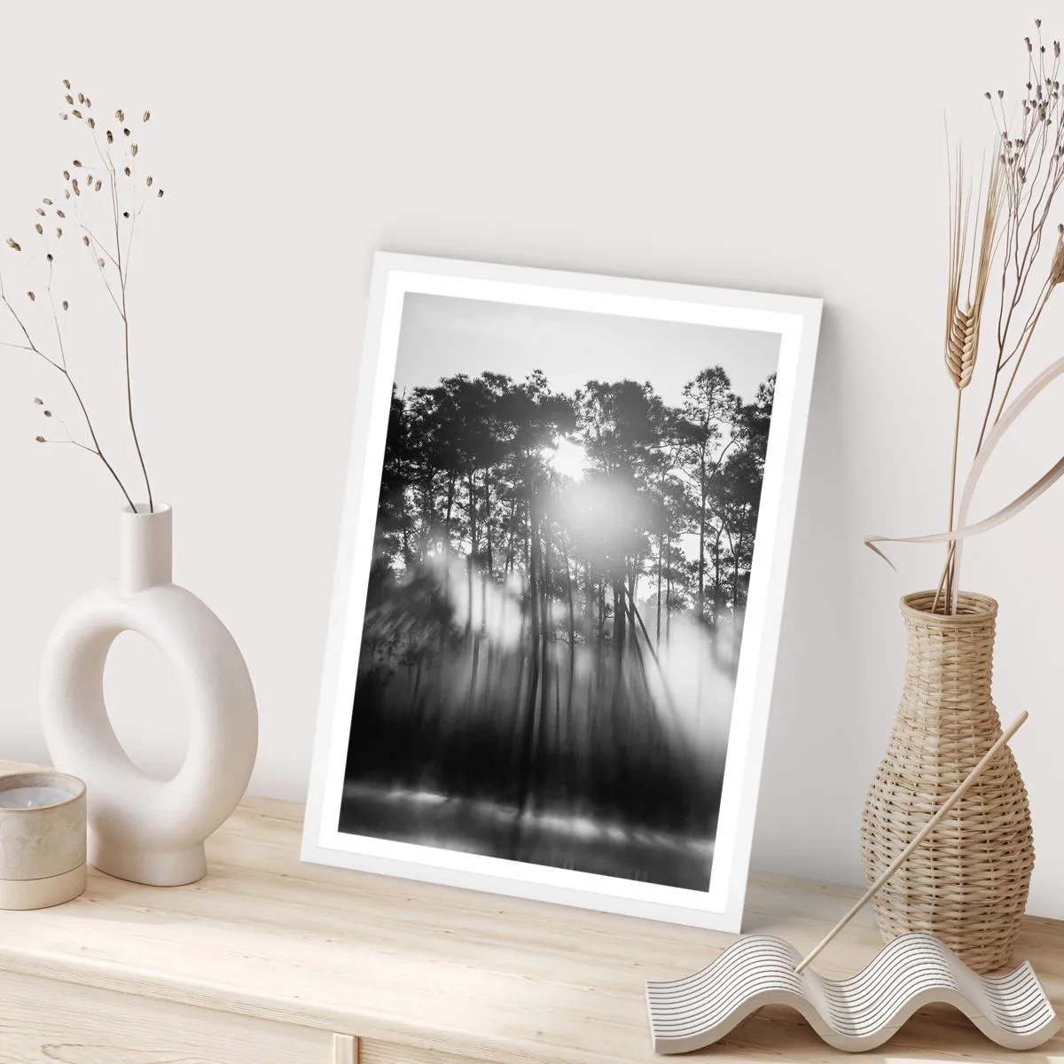 Plakát v bílém rámu - Nezastavitelné slunce - 70x100 cm