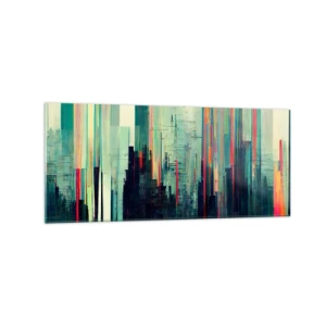 Obraz na skle - Futuristické město - 120x50 cm