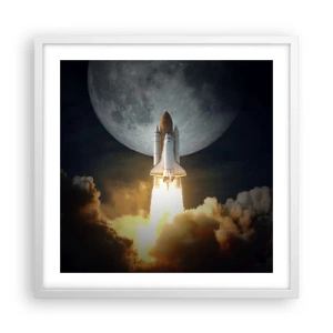 Plakát v bílém rámu - Začátek nadpřirozeného dobrodružství - 50x50 cm