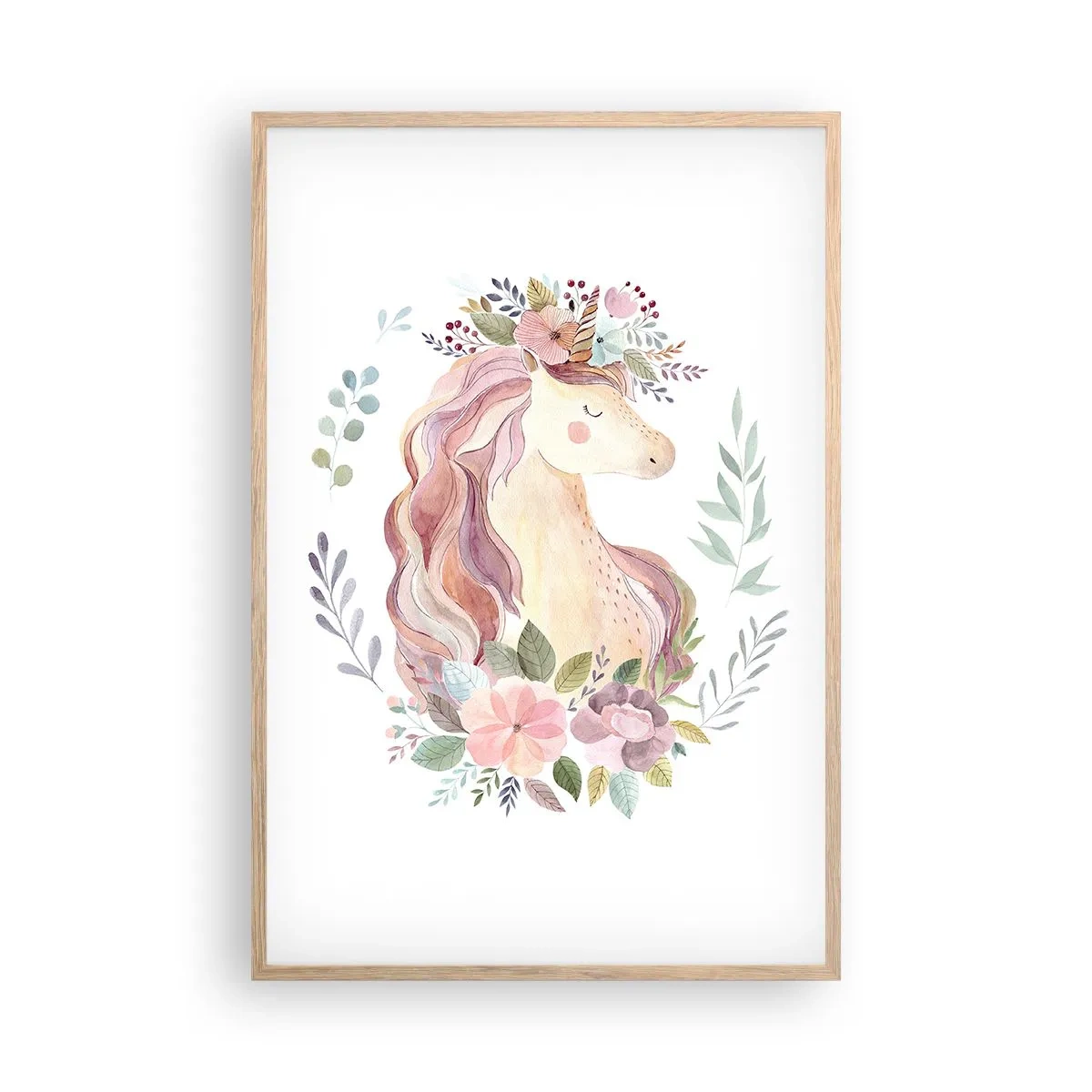 Plakát v rámu světlý dub - Pozvánka do říše pohádek - 61x91 cm