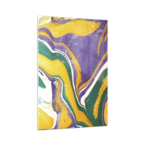 Obraz na skle - Vlny barev - 70x100 cm