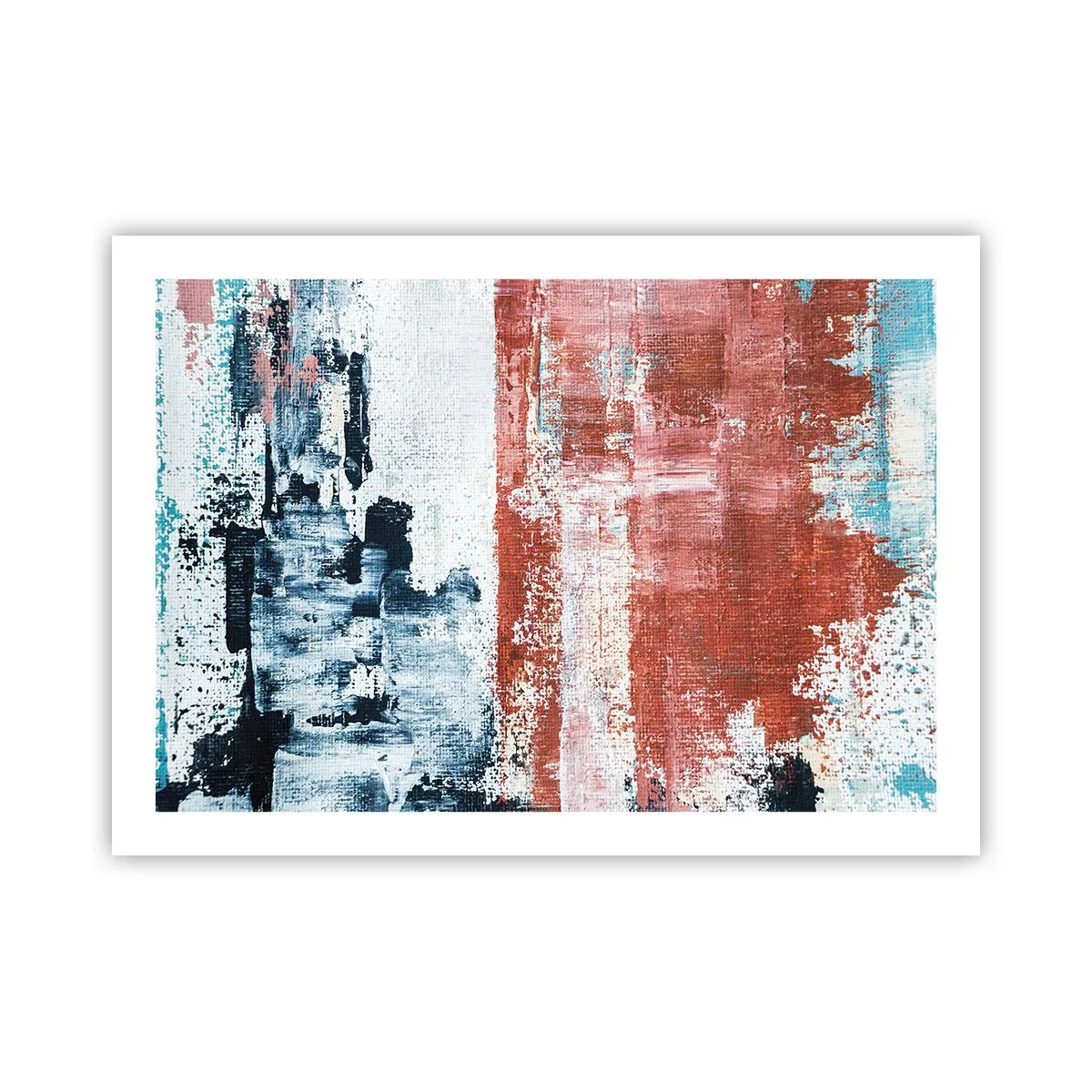 Plakát - Abstraktní půl na půl - 70x50 cm
