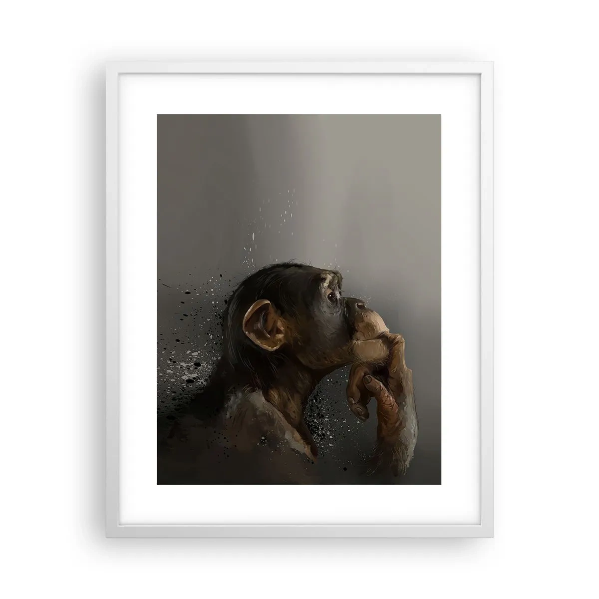 Plakát v bílém rámu - Určitě myslitel - 40x50 cm