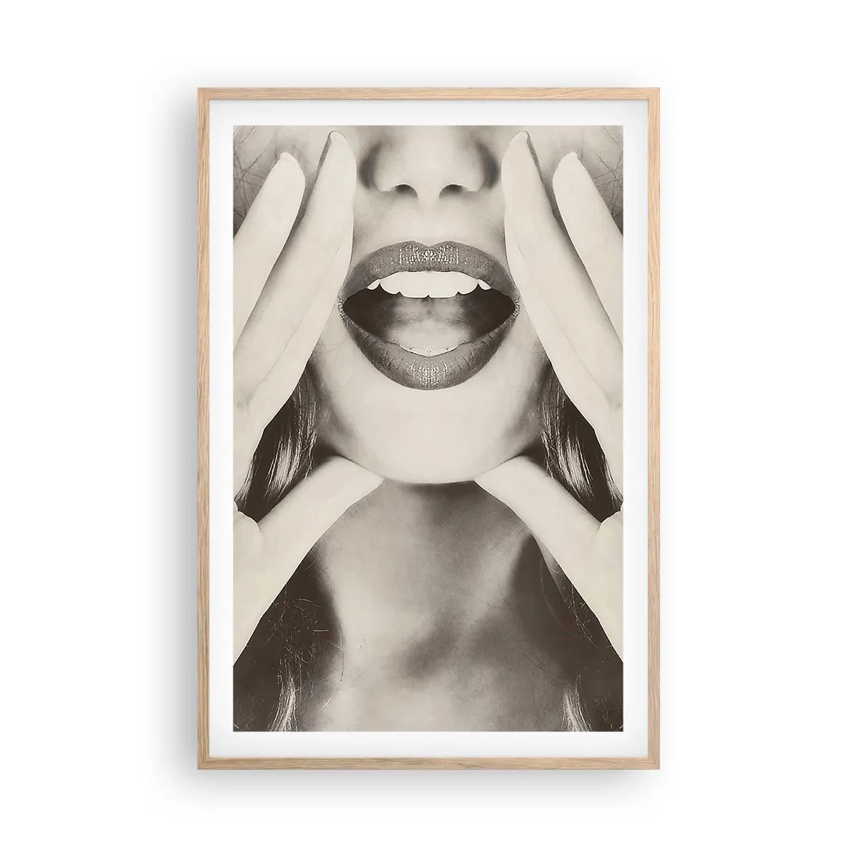 Plakát v rámu světlý dub - Už jdu! - 61x91 cm