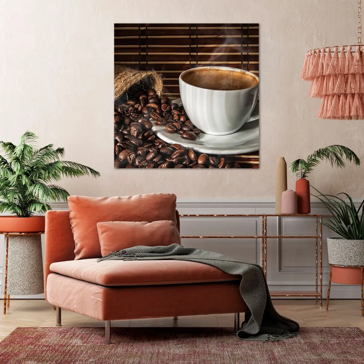 Obraz na plátně - Černost uhlí, průzračnost jantaru - 70x70 cm