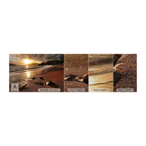 Vzor Fototapety Premium Sand - Jdi za sluncem k výšinám - Krajina, Moře, Západ slunce - 100x30 cm
