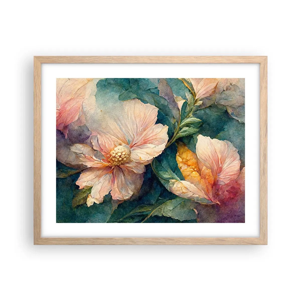 Plakát v rámu světlý dub - Čirá subtilnost - 50x40 cm