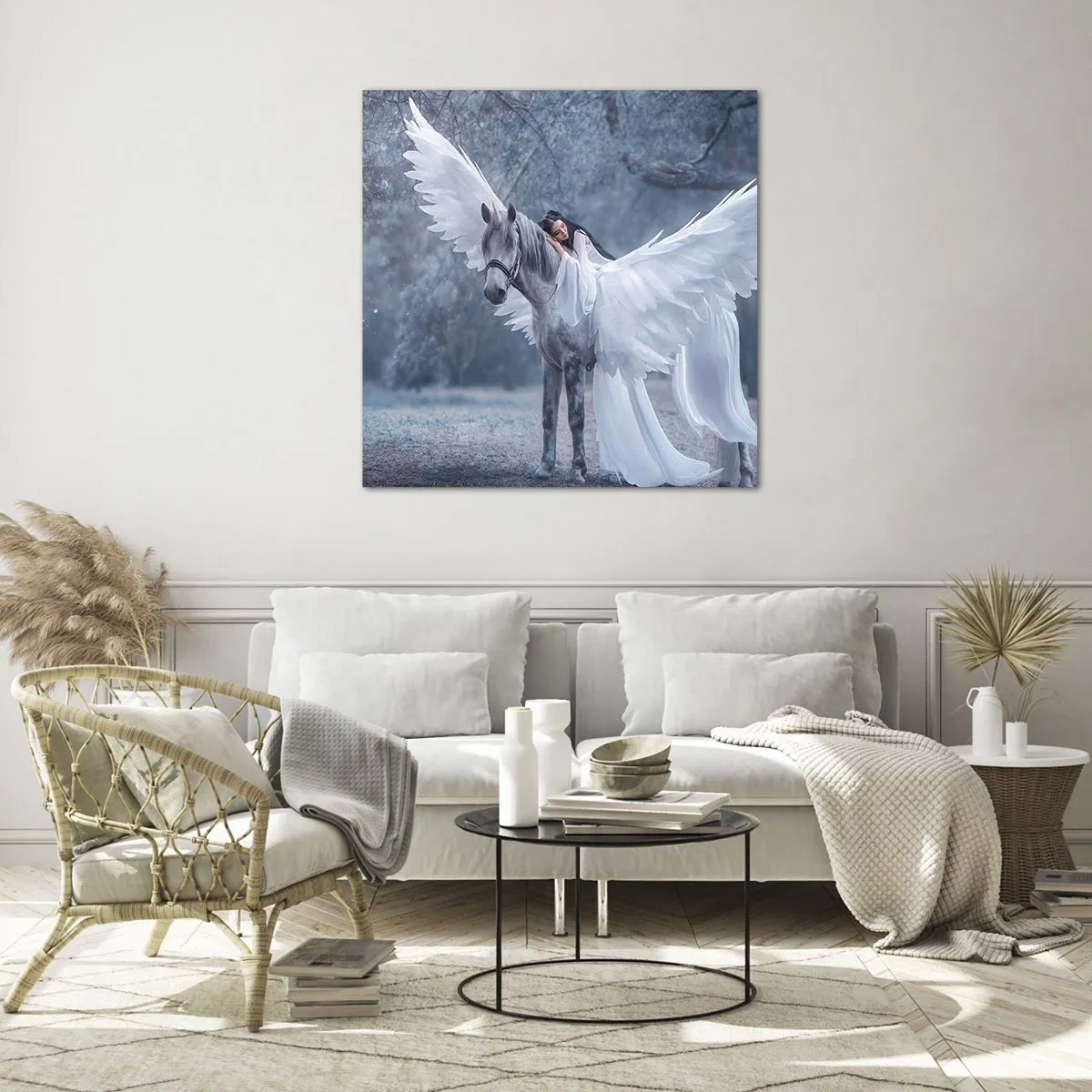 Obraz na skle - Nadšený okamžik - 70x70 cm