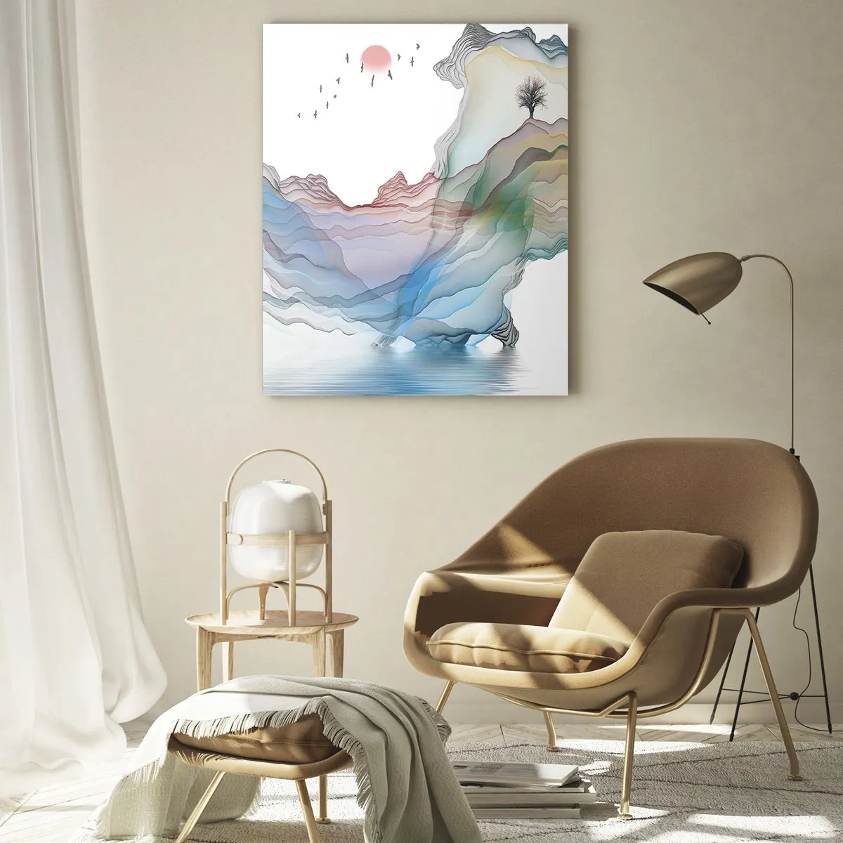 Obraz na skle - Ke křišťálovým horám - 50x70 cm