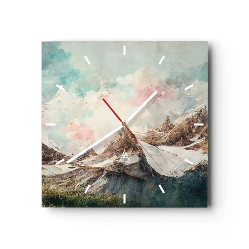 Nástěnné hodiny - Skalní čepele - 30x30 cm