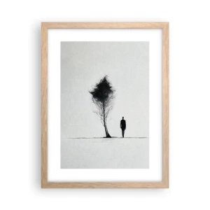 Plakát v rámu světlý dub - Všichni se touláme - 30x40 cm