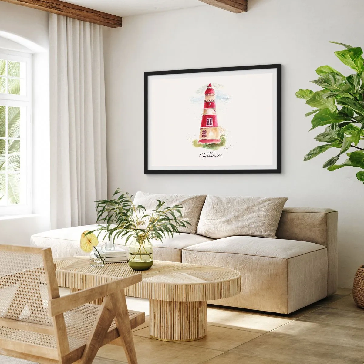 Plakát v černém rámu - Tady je vždy počasí - 91x61 cm