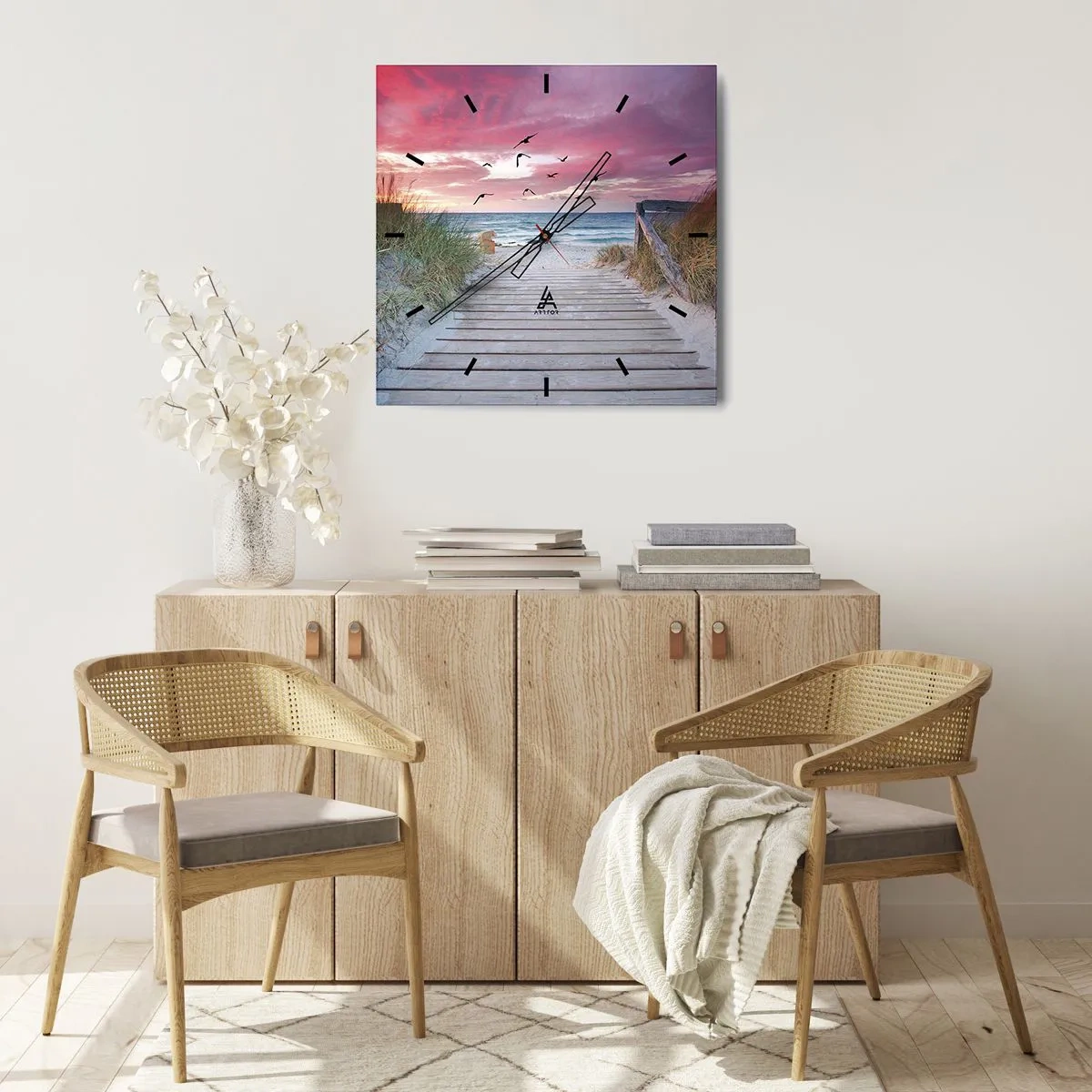 Nástěnné hodiny - Baltská imprese - 40x40 cm