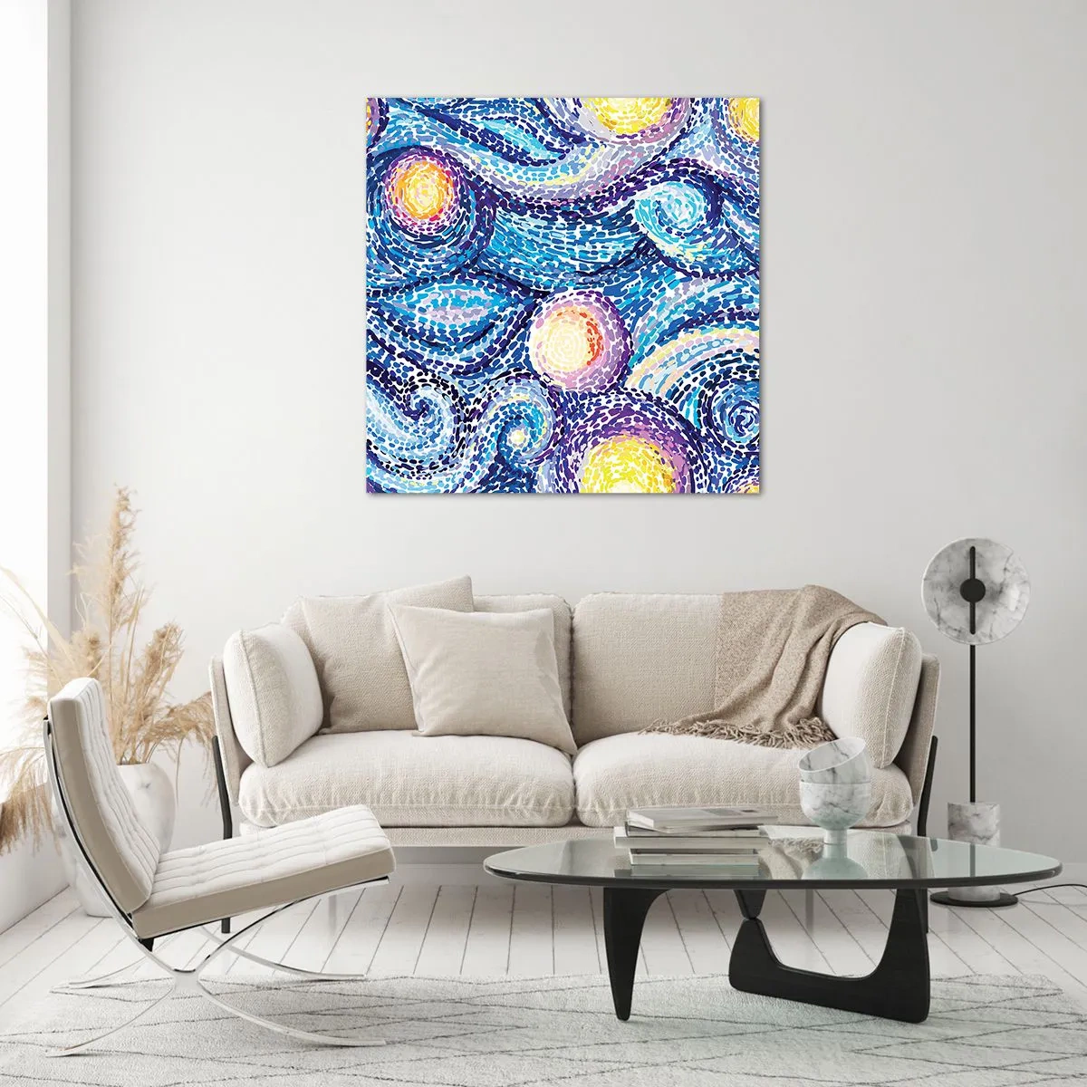 Obraz na skle - Z obrazu van Gogha - 60x60 cm