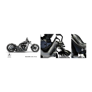 Vzor Fototapety Samolepicí Deluxe Sticker - Pro milující svobodu - Automobilový průmysl, Motorka, Vrtulník - 100x30 cm