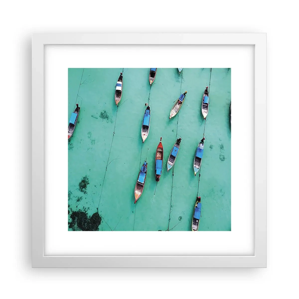 Plakát v bílém rámu - V radostném očekávání - 30x30 cm