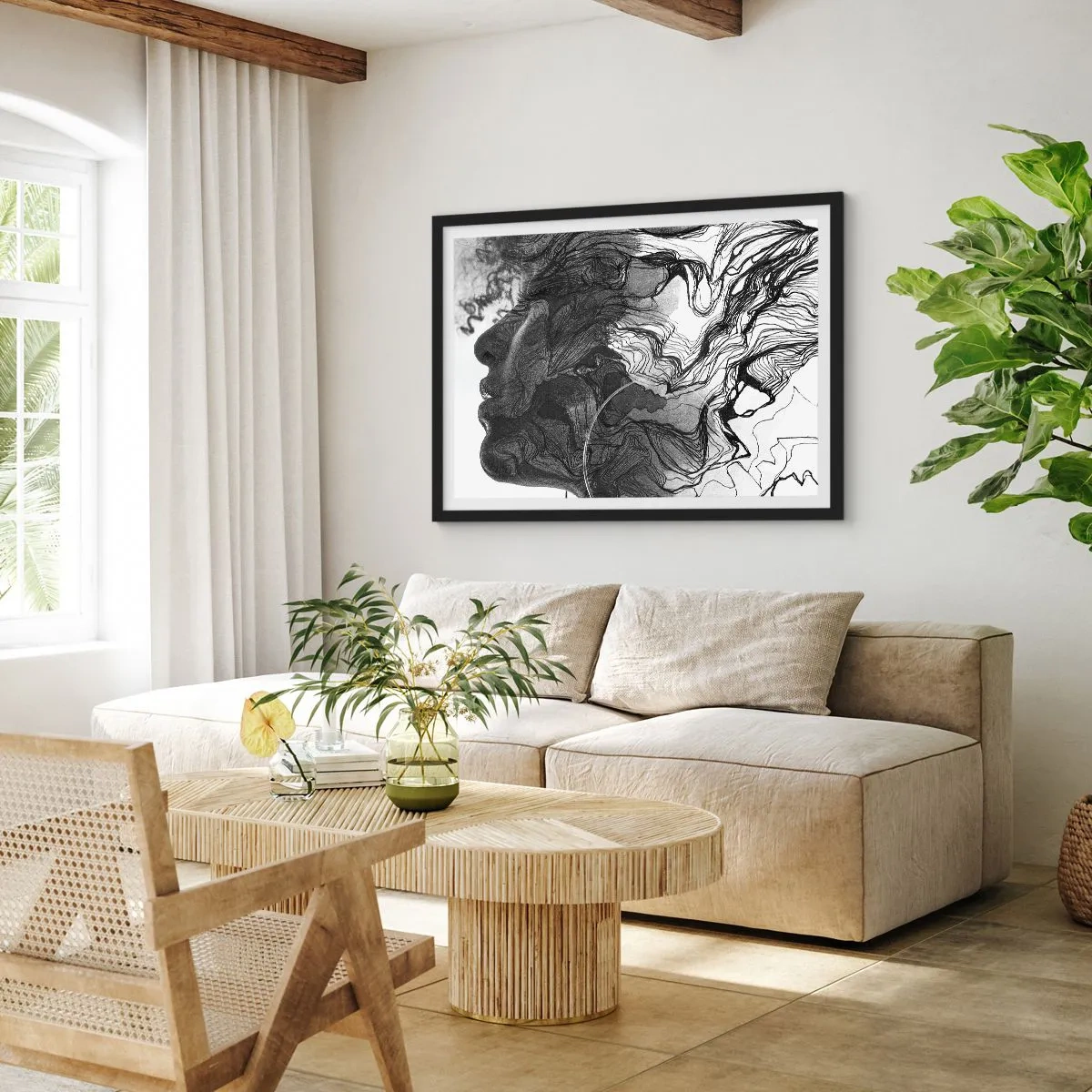 Plakát v černém rámu - Zapletená ve snech - 70x50 cm