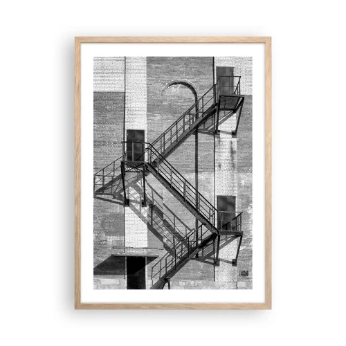 Plakát v rámu světlý dub - Industriální styl - 50x70 cm