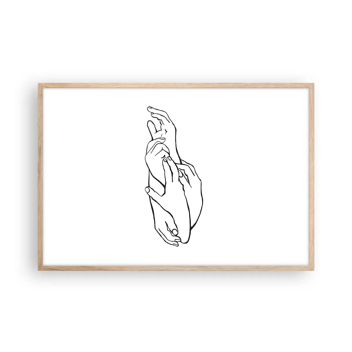 Plakát v rámu světlý dub - Dobrý dotek - 91x61 cm