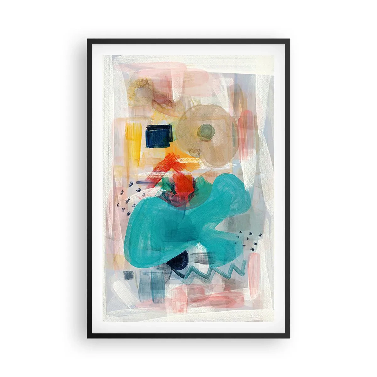 Plakát v černém rámu - Barevná hra - 61x91 cm