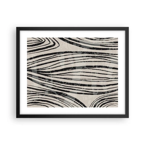Plakát v černém rámu - Močál s liniemi - 50x40 cm